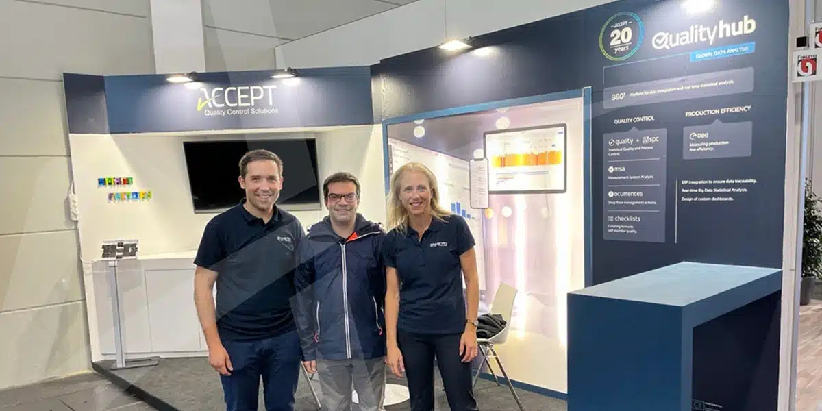 A equipa ACCEPT na feira Fakuma 2021