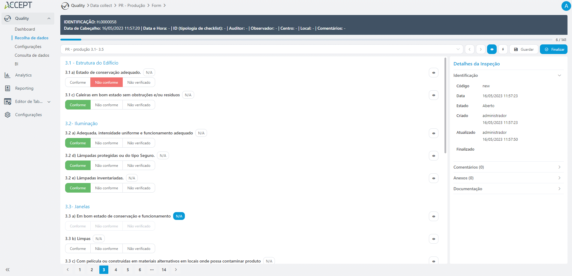 Vantagens da implementação de checklists HACCP no ACCEPT