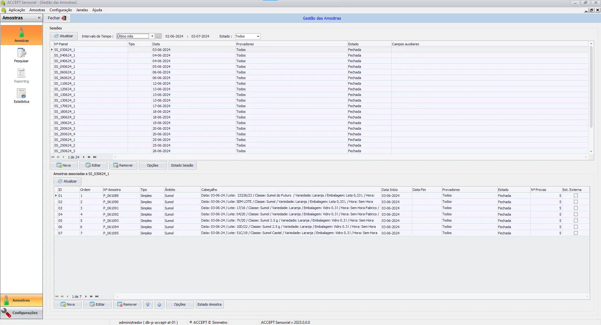 - Ecrã Inicial Gestão de Provas